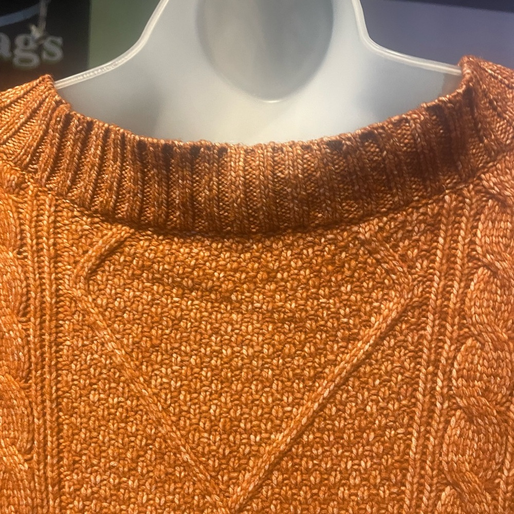 Cozy Orange Knit Sweater Dress - Picture 7 of 8